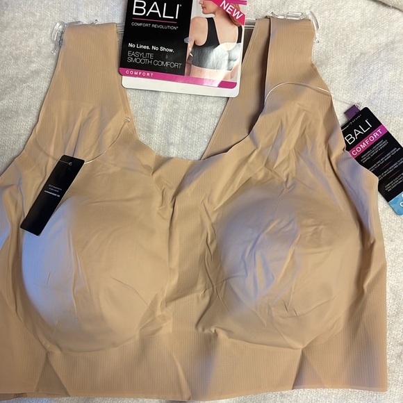 NWT BALI Comfort Bra Style DF3491 size XL Nude No Lines Wire Free $44 - Picture 3 of 7